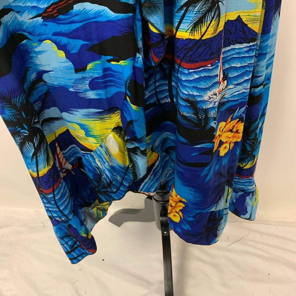 Hawaii Hangover Dress Womens SZ 2XL Midi Tropical Island Resort Vacation Artsy - Picture 3 of 10